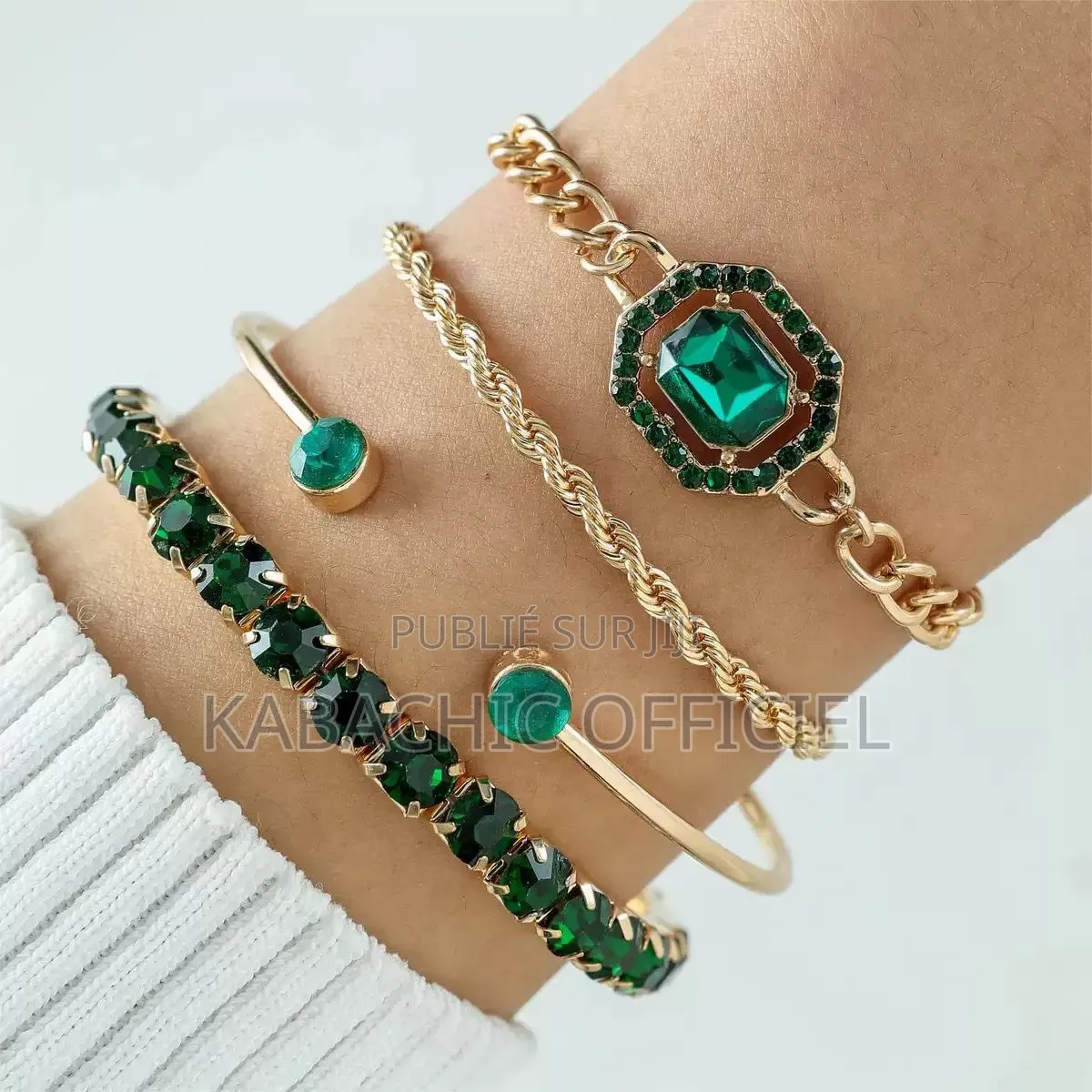 Bracelets Dorés Acier Inoxydable - Lot De 4 Et 5