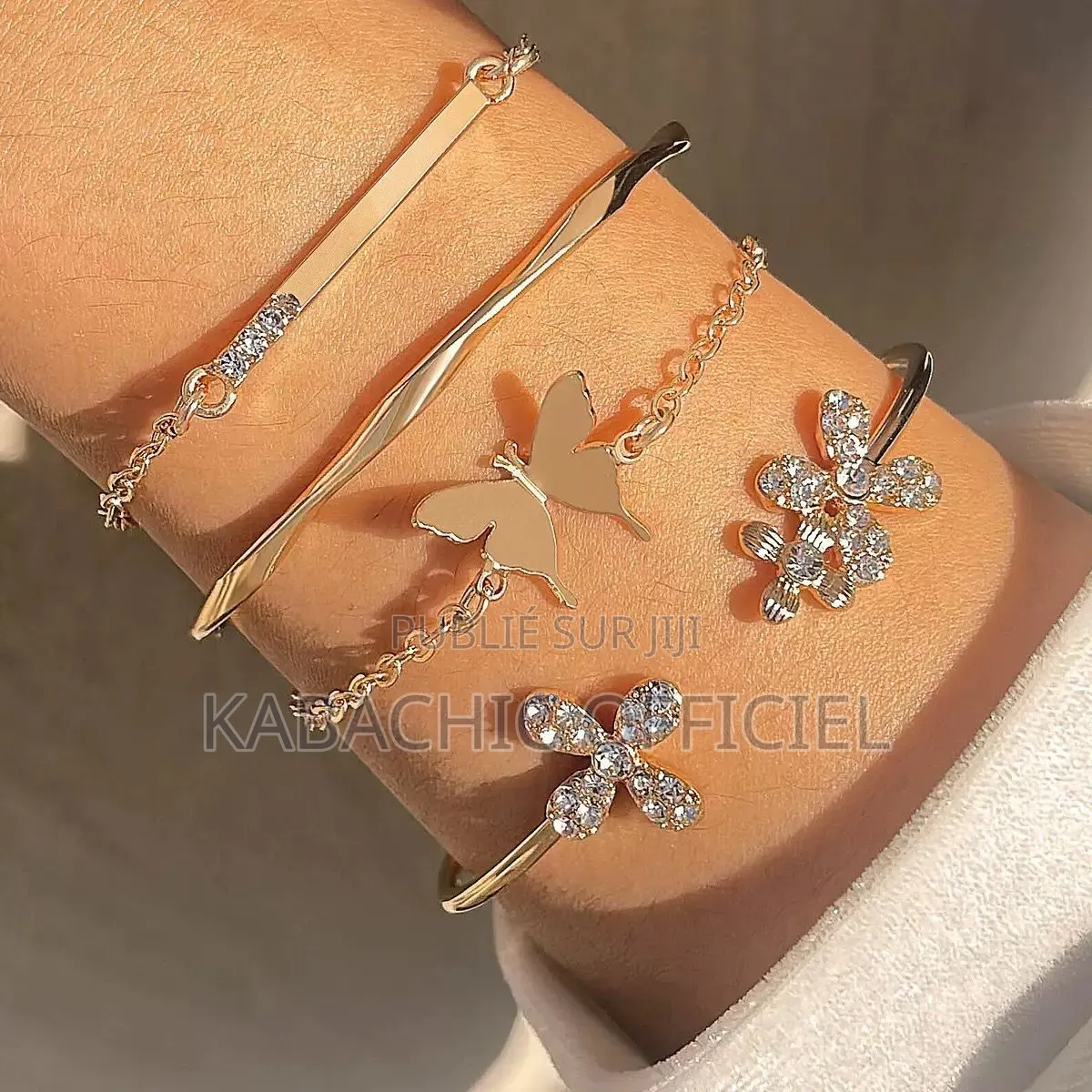 Bracelets Dorés Acier Inoxydable - Lot De 4 Et 5