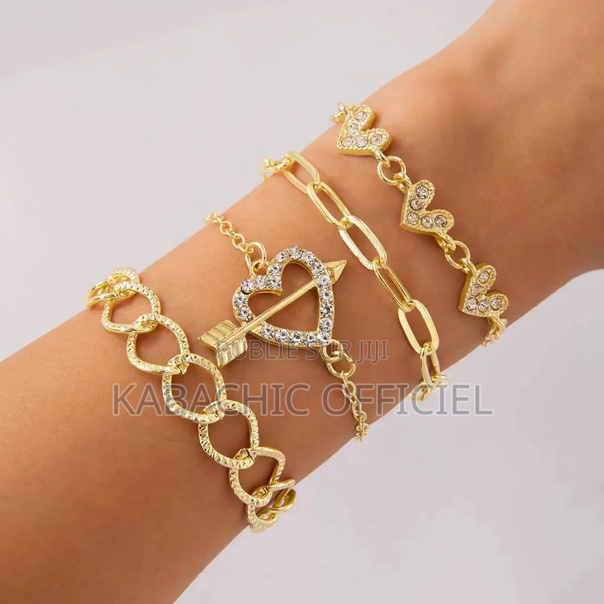 Bracelets Dorés Acier Inoxydable - Lot De 4 Et 5