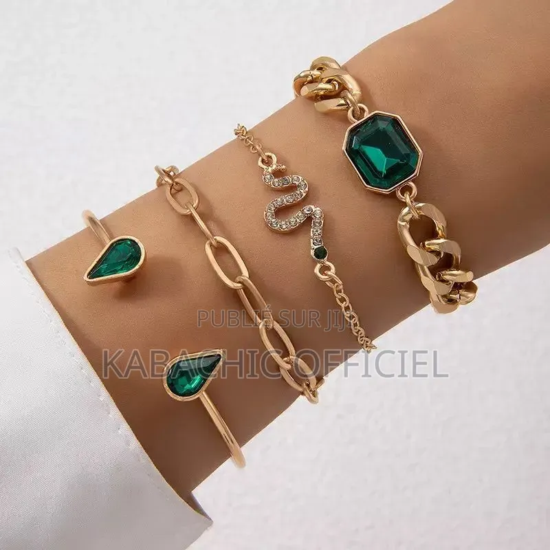 Bracelets Dorés Acier Inoxydable - Lot De 4 Et 5