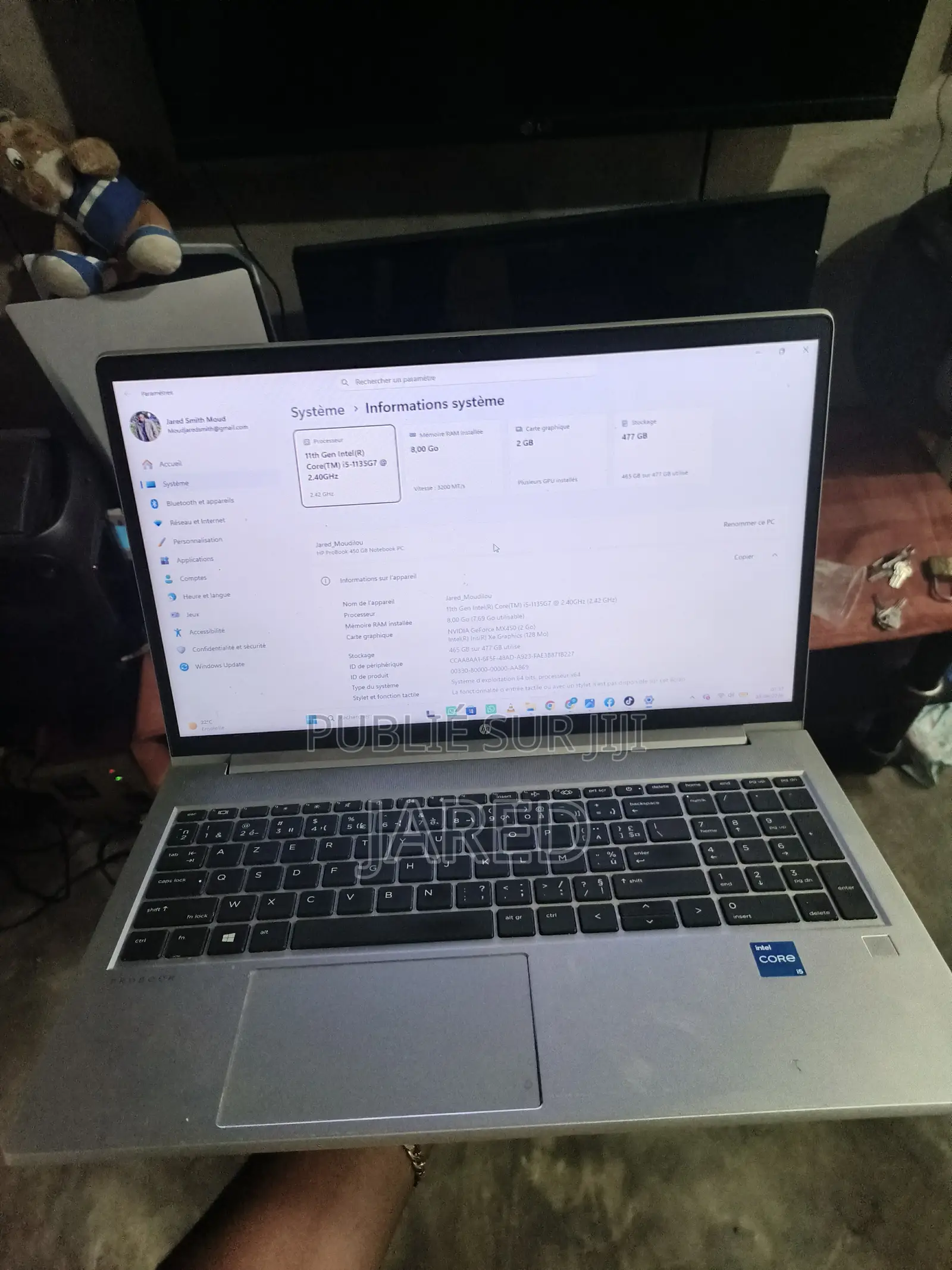 Nouveau Ordinateur portable HP ProBook 450 4GB Intel Core i5 SSD 500GB