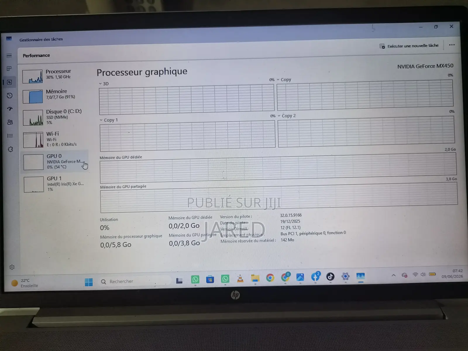 Nouveau Ordinateur portable HP ProBook 450 4GB Intel Core i5 SSD 500GB