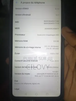 Huawei Enjoy 60X 256 GB Noir