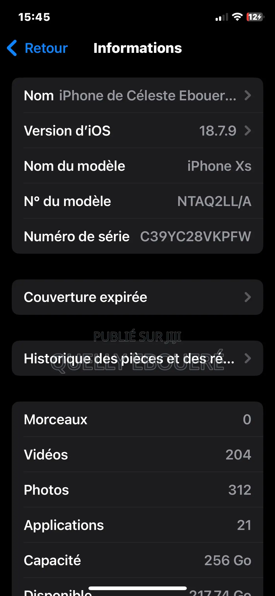 Nouveau Apple iPhone XS 256 GB Doré