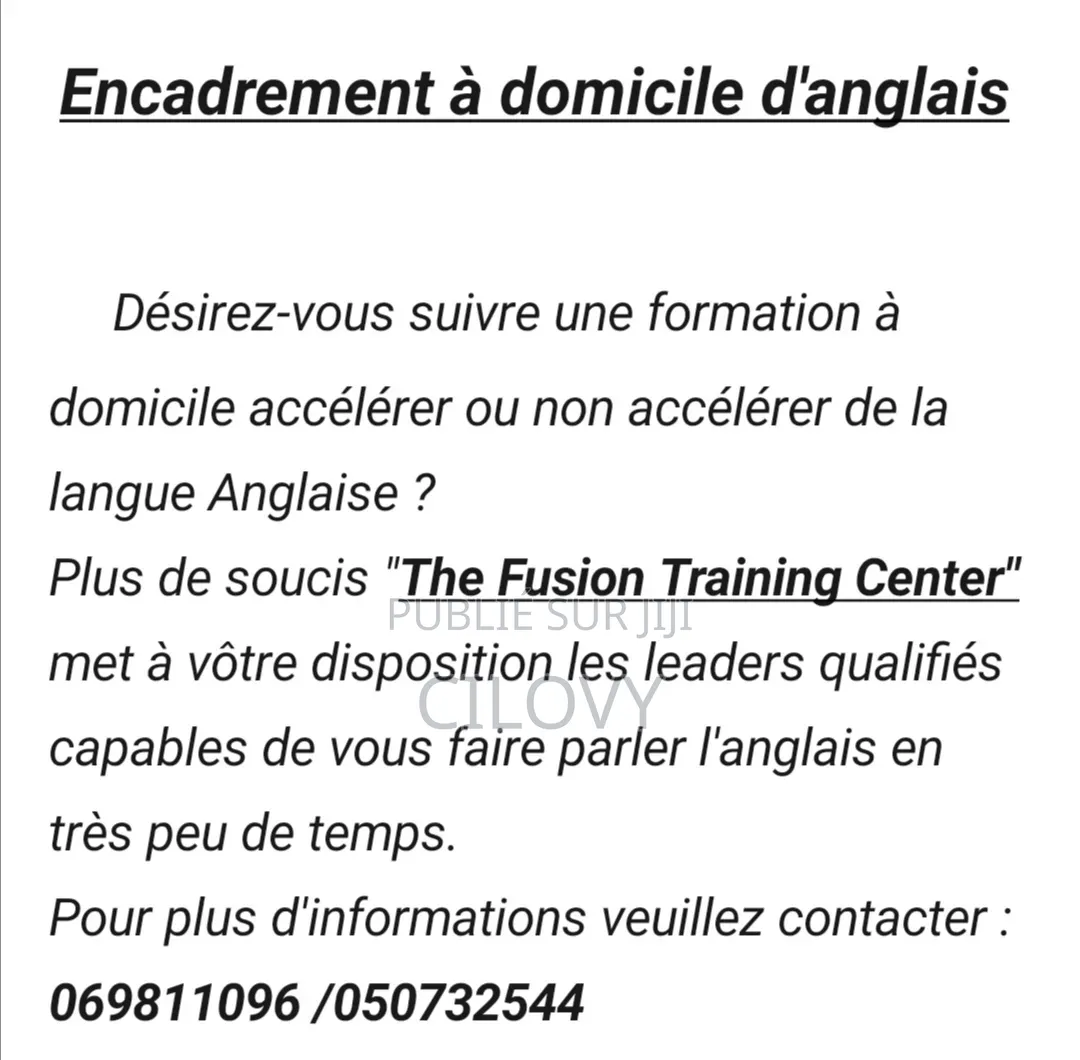 Encadrement À Domicile d'Anglais