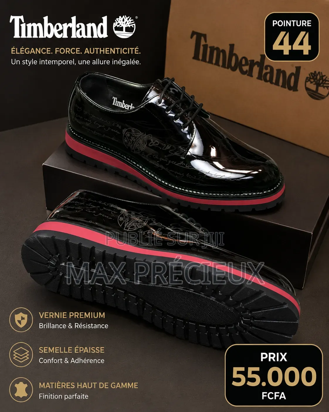 Magnifique Chaussure Timberland Vernisée