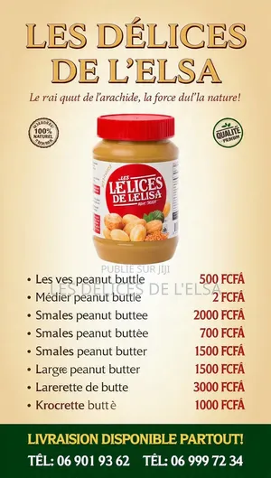 Pâte d'Arachide Les Délices De l'Elsa 3000fcfa