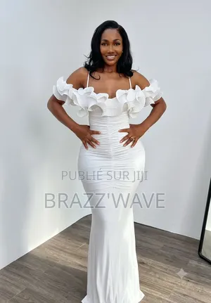 Robe De Soirée Sirène À Volants – Plusieurs Coloreurs