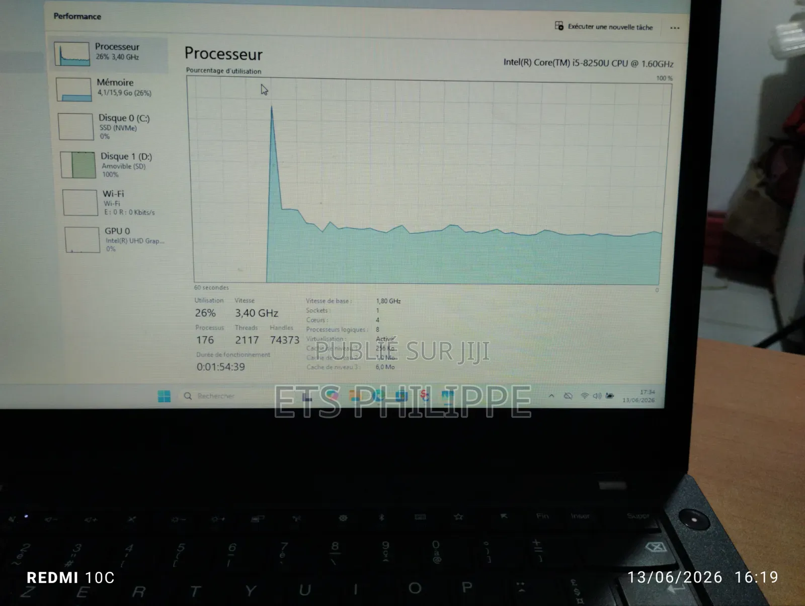 Ordinateur portable Lenovo ThinkPad T480 12GB Intel Core i5 SSD 256GB