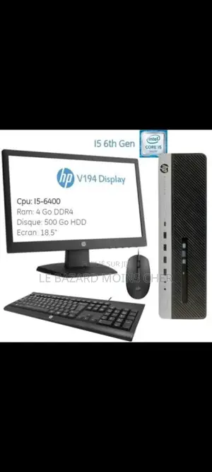 Ordinateur de bureau HP 200 G4 4GB Intel Core i5 HDD+SSD 500GB