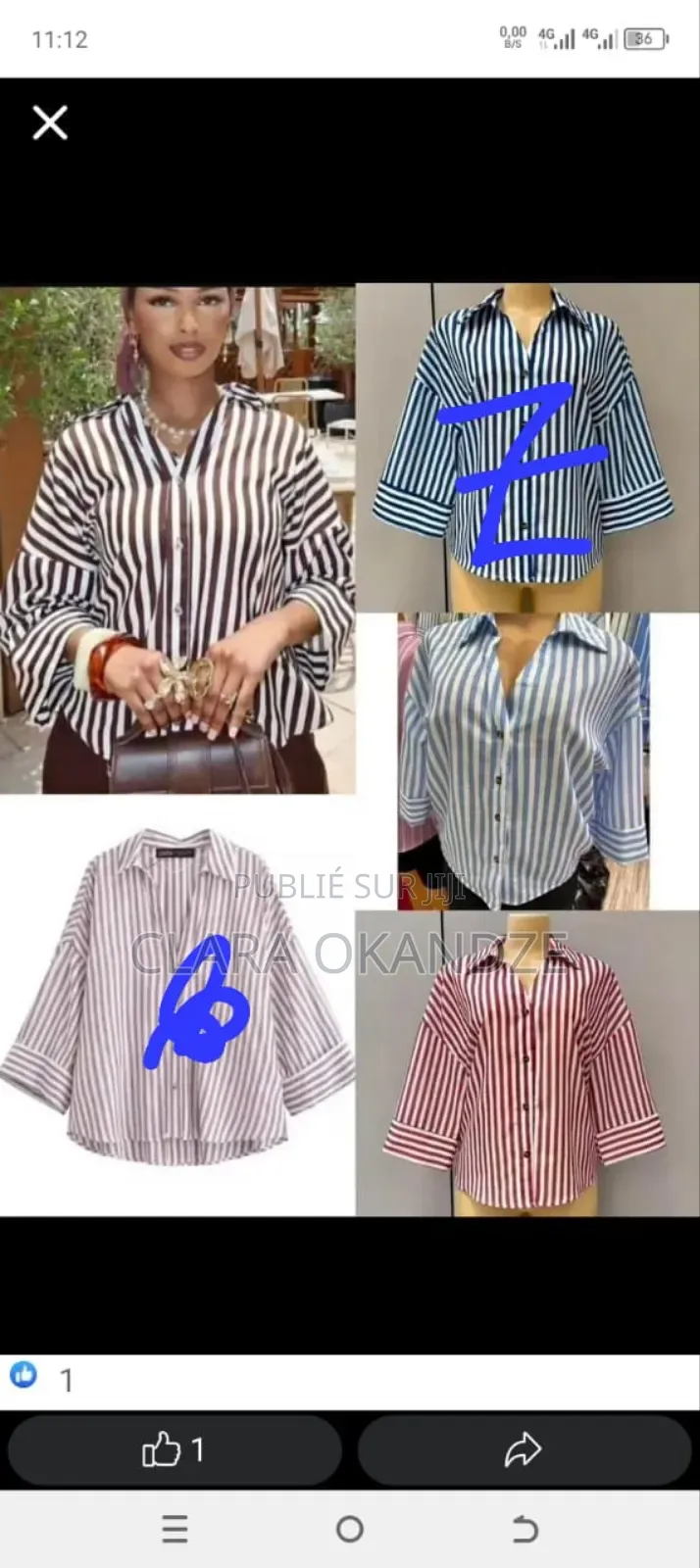 Je Solde Blouse Disponible 3pcs Couleur Rouge,Rose Et Jaune 3ps