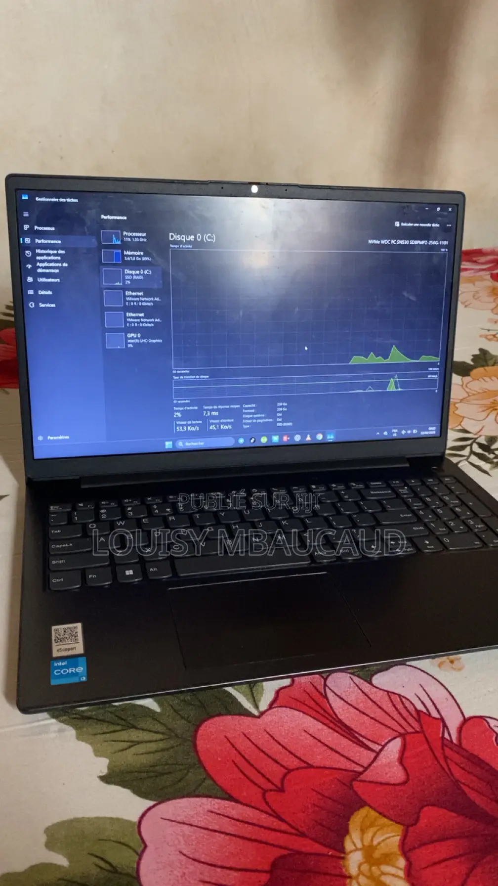 Nouveau Ordinateur portable Lenovo Autre 4GB Intel Core i3 SSD 256GB