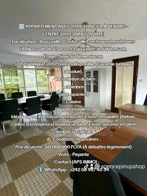 2chbre Appartement dans Aps Immo, Poto-Poto à Vendre