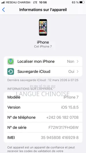 Nouveau Apple iPhone 7 128 GB Noir