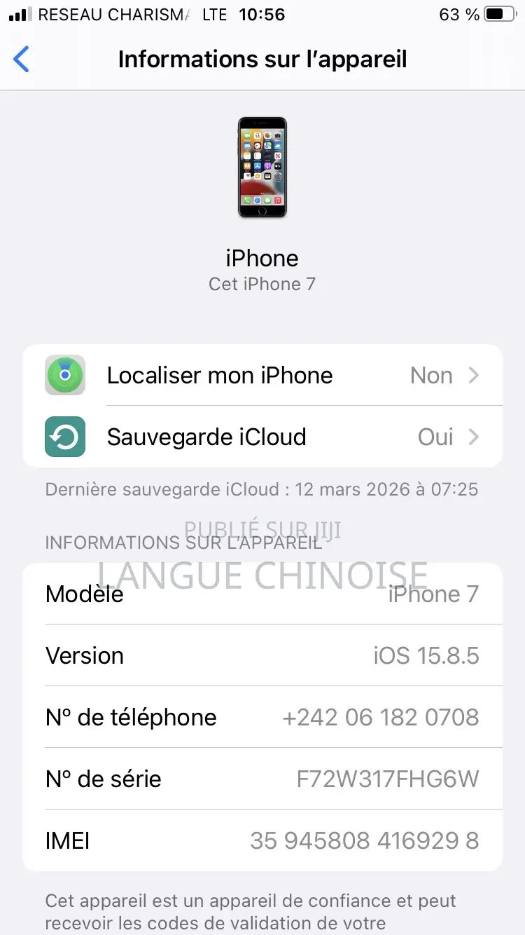 Nouveau Apple iPhone 7 128 GB Noir