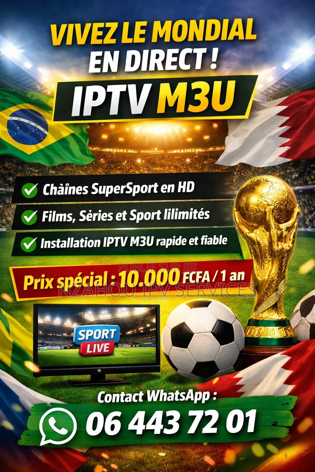 Installation Iptv Rapide Et Fiable - Pointé-noire (1an)
