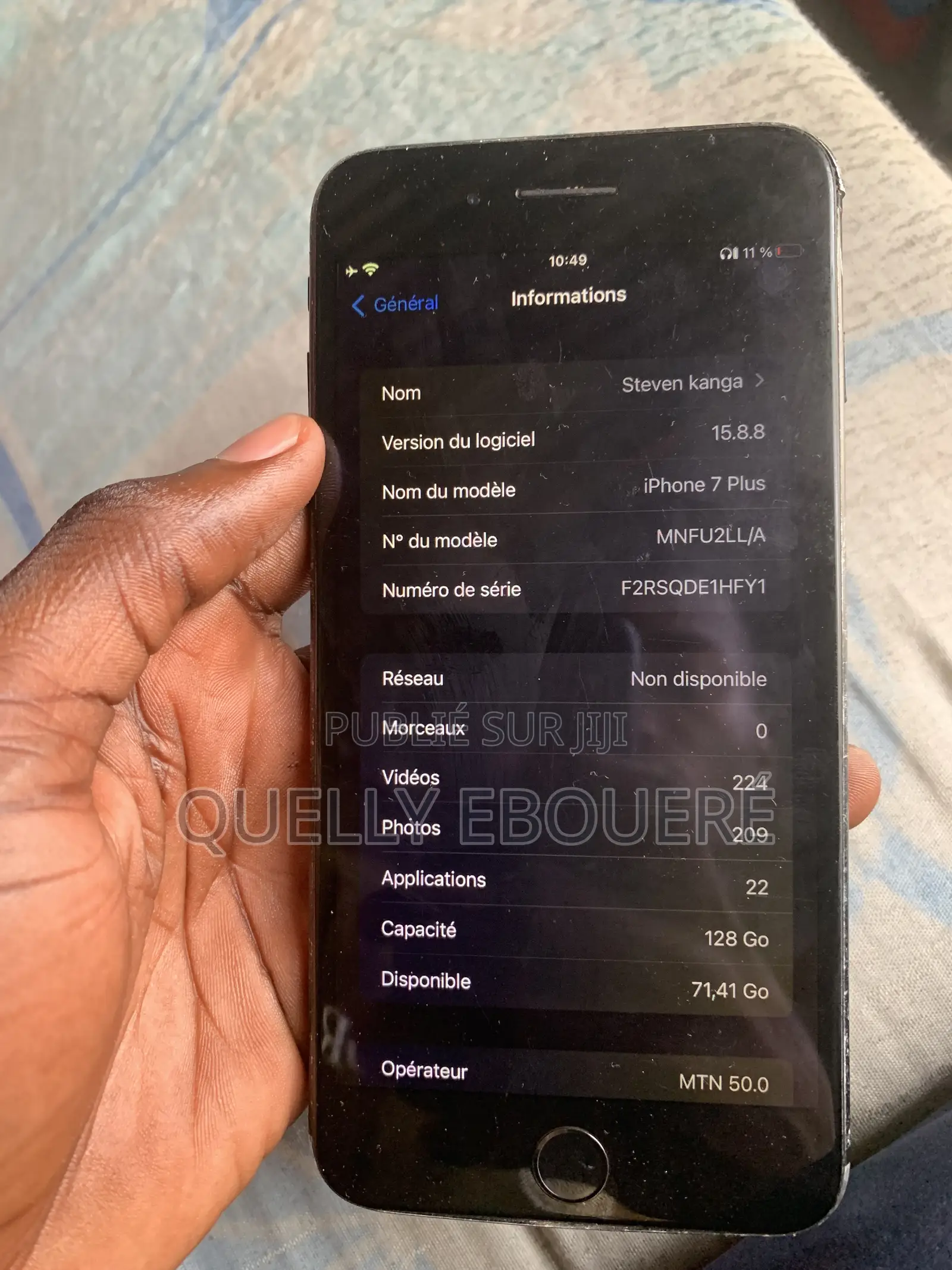 Apple iPhone 7 Plus 128 GB Noir