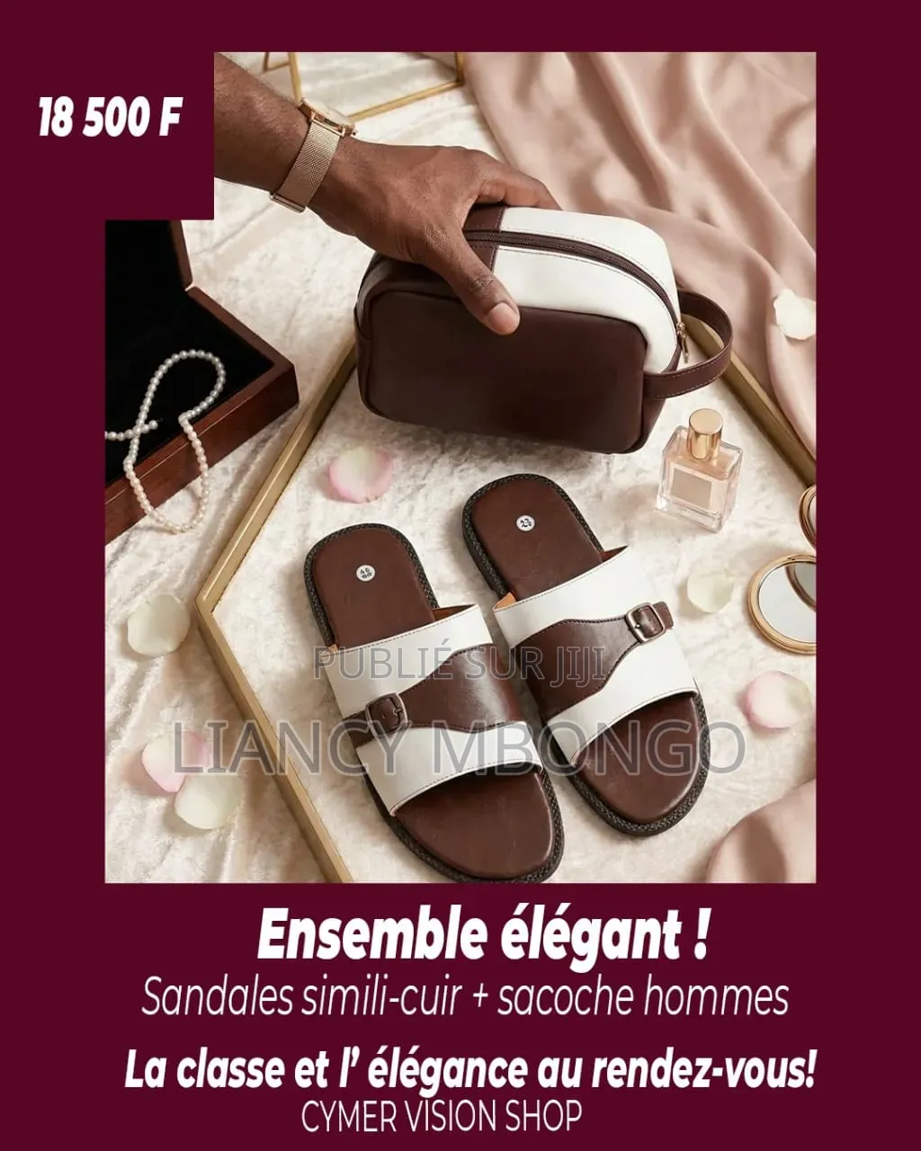 Sandale Simili Cuir + Sacoche