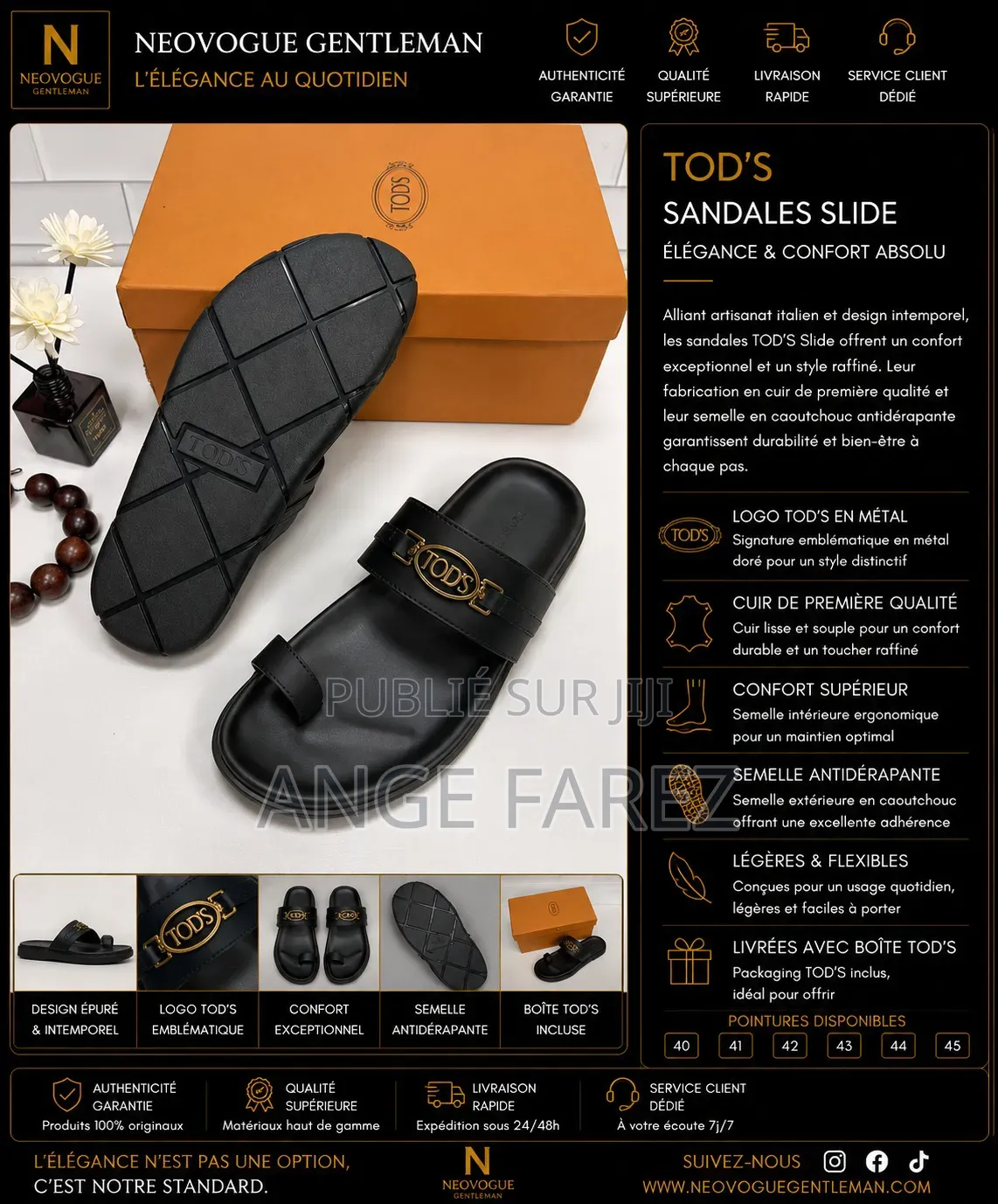 Sandales Homme Luxe
