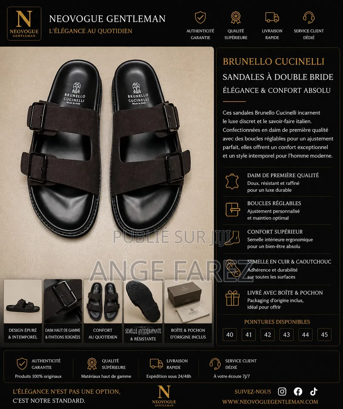 Sandales Homme Luxe