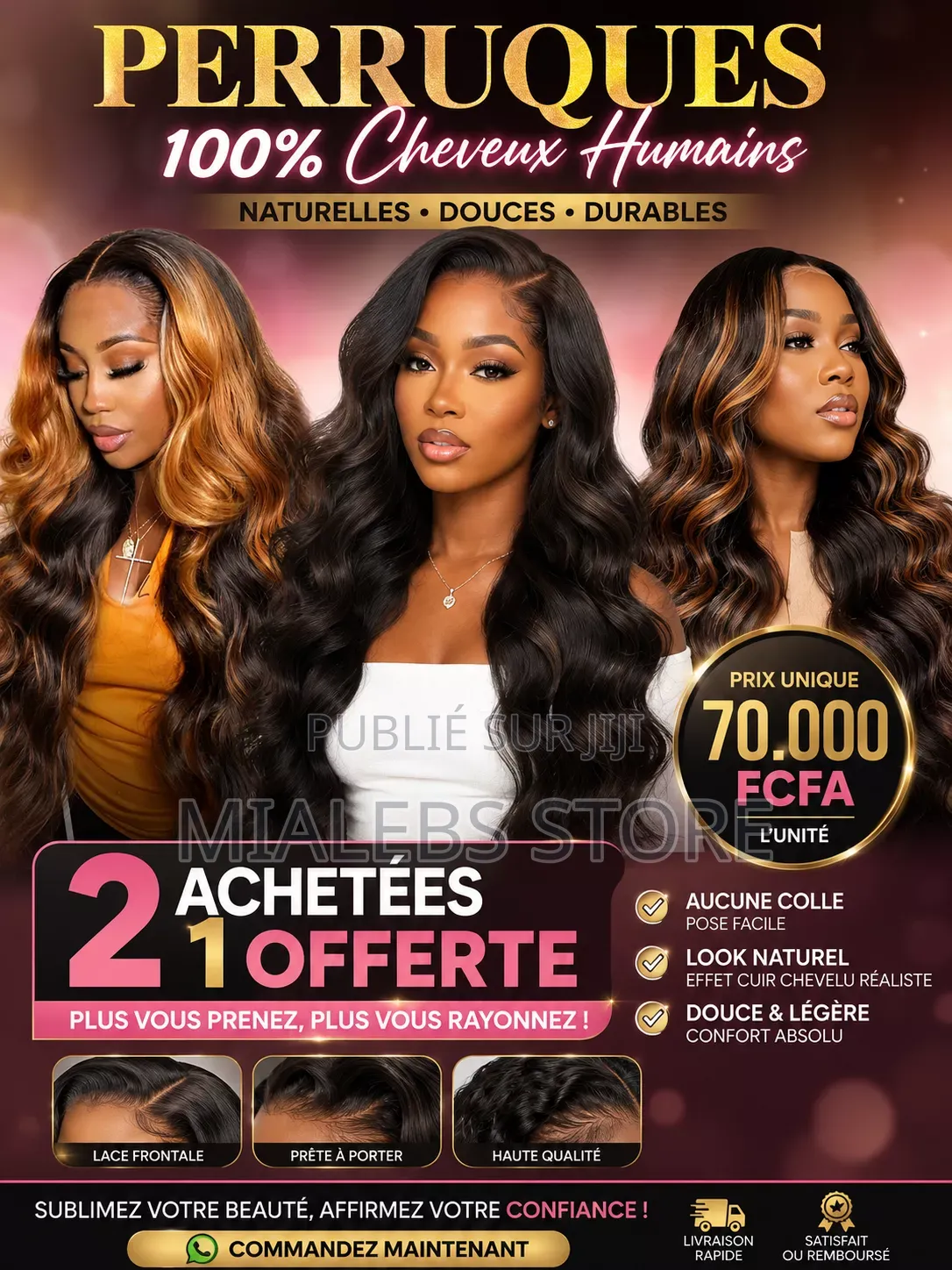 Perruque Humain Hair