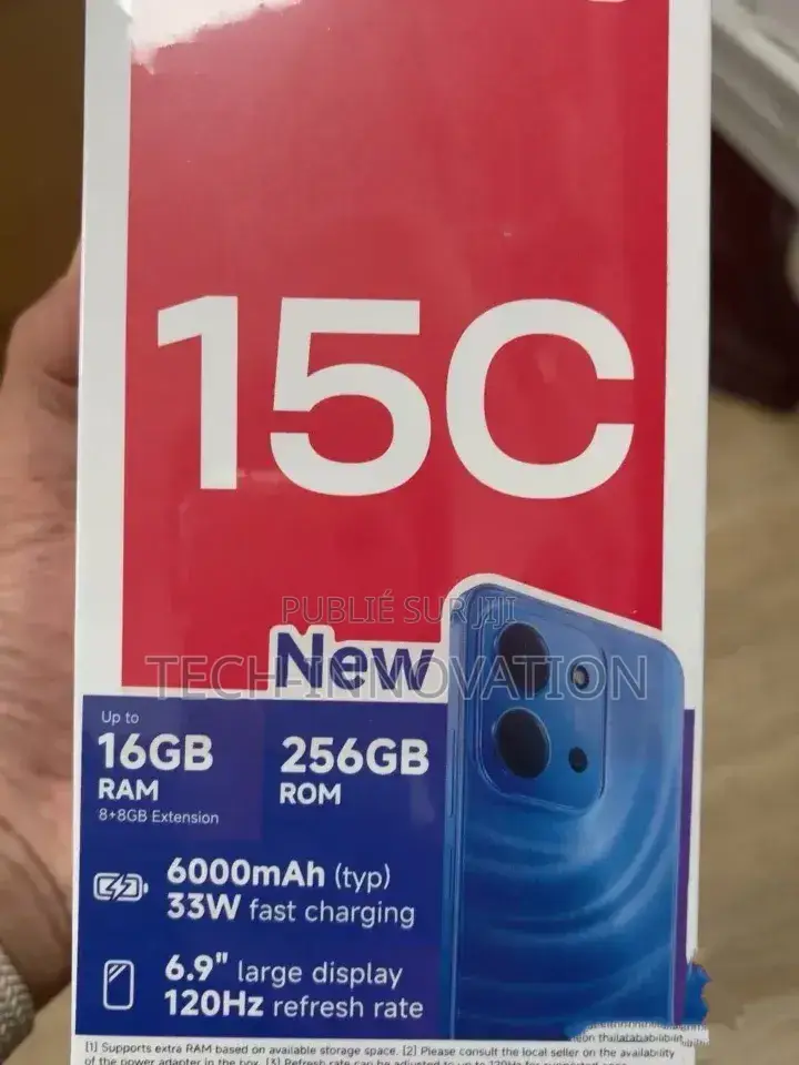 Nouveau Xiaomi Redmi 15C 4G 256 GB Noir